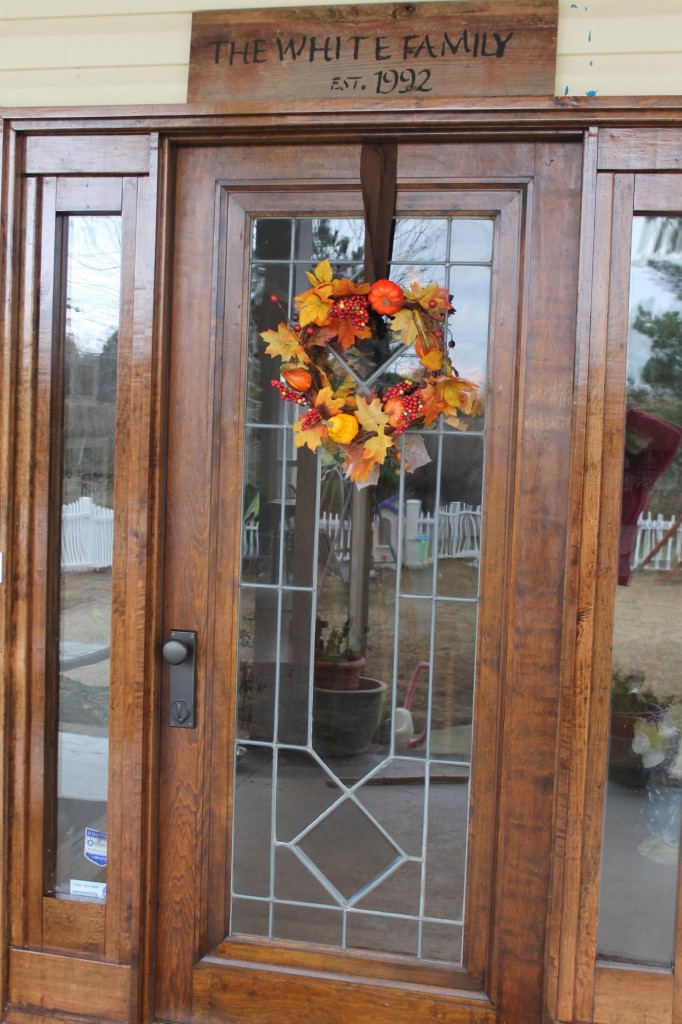 wood sign door family name