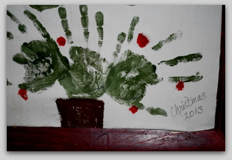 finger paint christmas